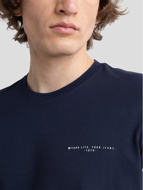 BIG STAR BIG STAR T-Shirt WLADER_403_150 Granatowy Basic Fit
