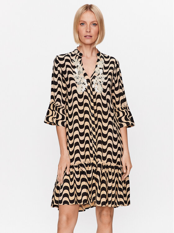 Iconique Iconique Vasaras kleita IC23 115 Bēšs Regular Fit