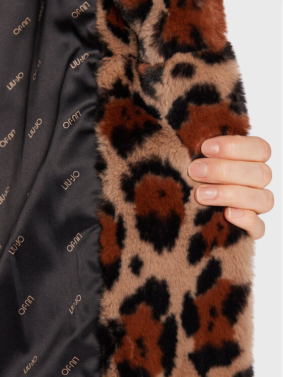 Liu Jo Liu Jo Кожено палто CF2042 E0809 Кафяв Oversize