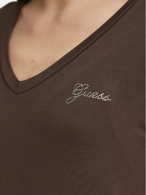 Guess Guess Blūze W6BI56 K6890 Brūns Slim Fit