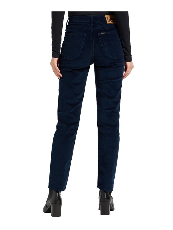 Lee Lee Spodnie materiałowe 112371094 Granatowy Slim Fit