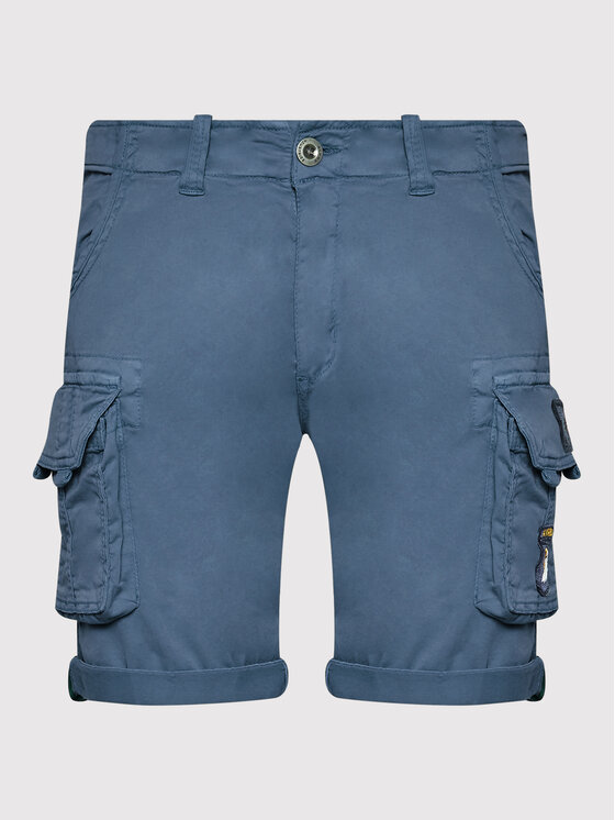Alpha Industries Alpha Industries Szorty materiałowe Crew 186209 Niebieski Regular Fit