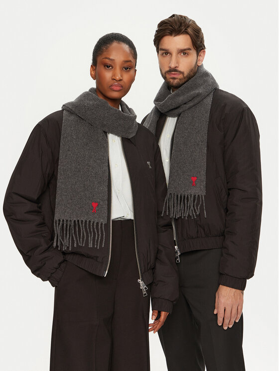 AMI Paris AMI Paris Szalik BFUSF405.334 Szary