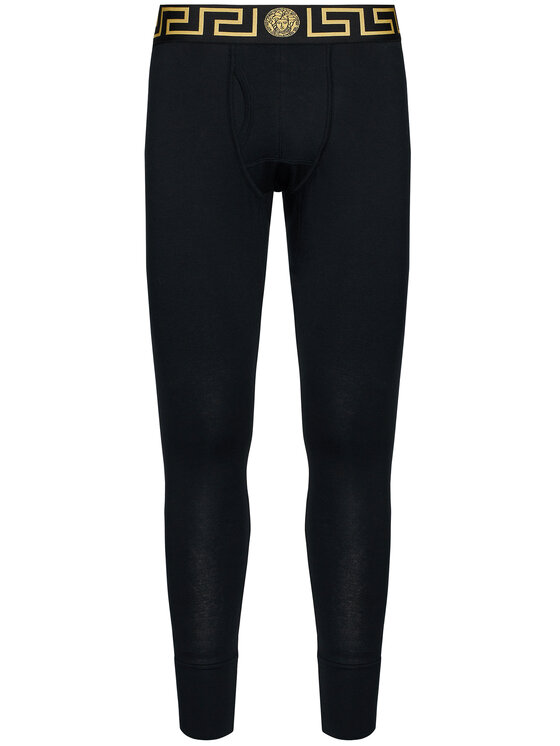 Versace Versace Calzamaglia Long John Intimo AU100023 Nero Slim Fit