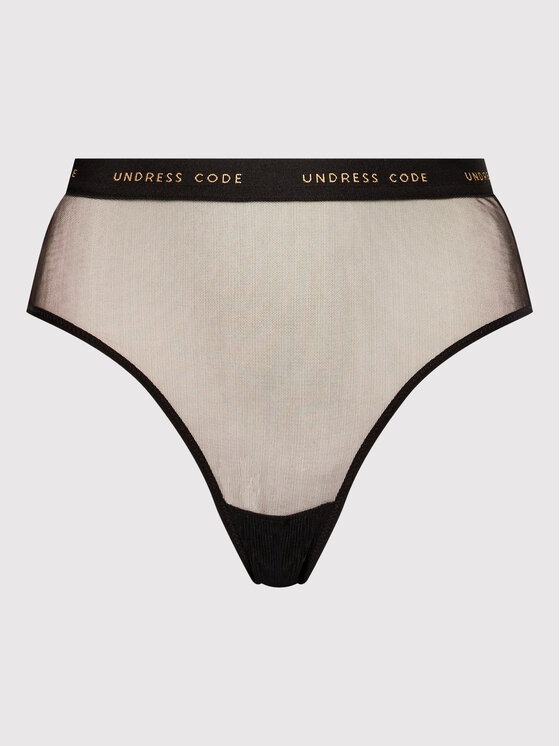 Undress Code Undress Code Klasické nohavičky s vysokým pásom Modern Love 397 Čierna