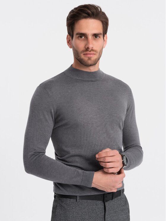 Ombre Ombre Svetr OM-SWTN-0100 Šedá Fitting Fit
