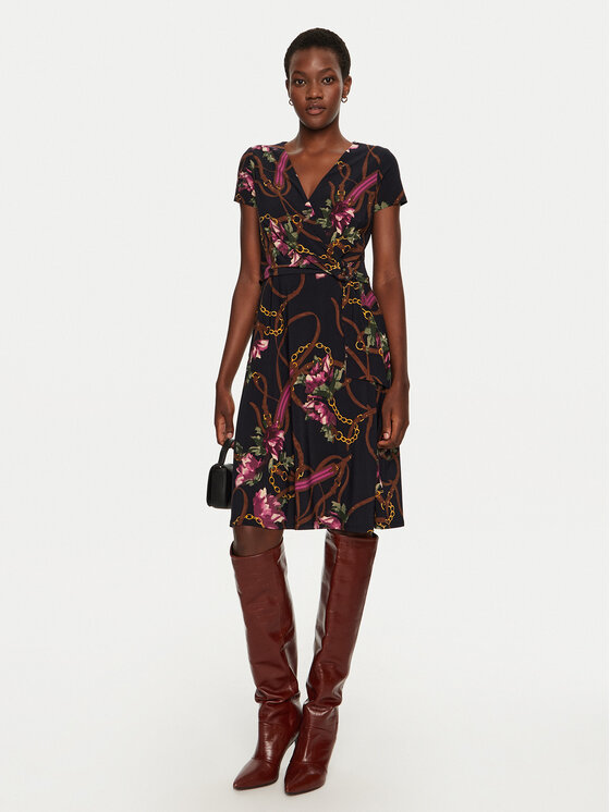 LAUREN RALPH LAUREN Lauren Ralph Lauren Sukienka koktajlowa 250946815001 Granatowy Regular Fit