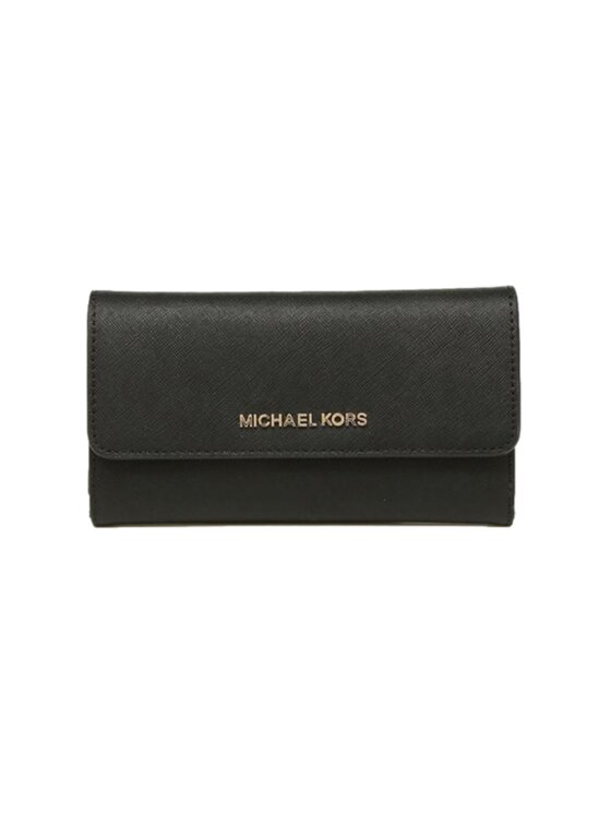 Michael Kors Michael Kors Portfel SKÓRZANY PORTFEL DAMSKI JET SET Czarny