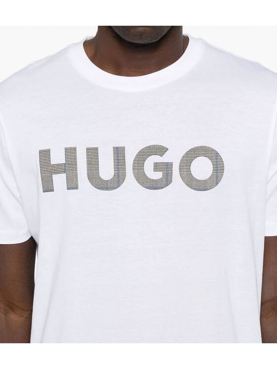 HUGO HUGO T-Shirt 50534622 10266462 100 Biały Regular Fit