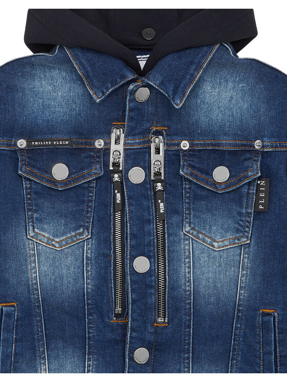 PHILIPP PLEIN PHILIPP PLEIN Kurtka jeansowa 28129 Błękitny Comfort Fit