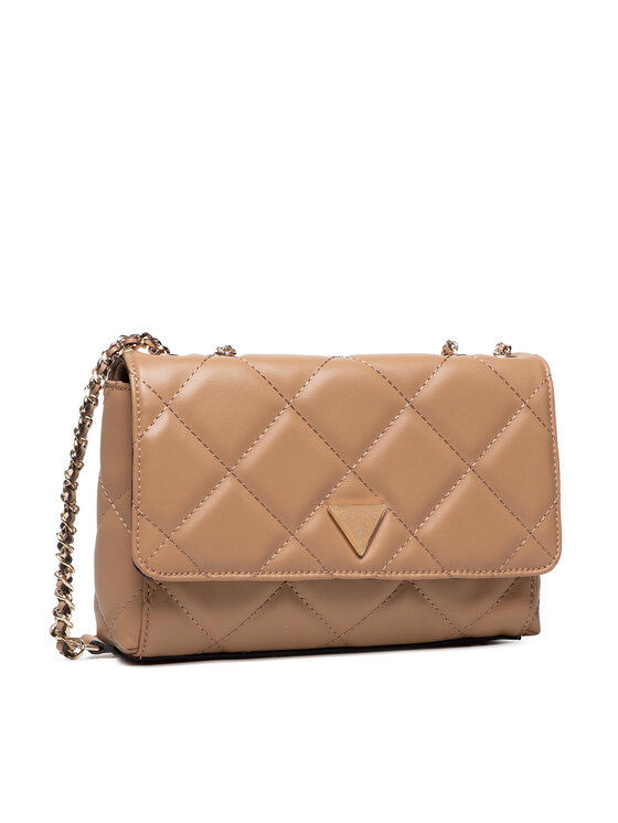 Guess Guess Ročna torba Cessily Convertible Xbody Flap HWQG76 79210 Bež