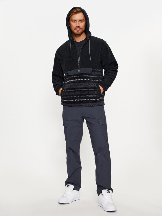 Quiksilver Quiksilver Fleecová mikina Clean Coasts Otlr EQYFT04801 Černá Regular Fit