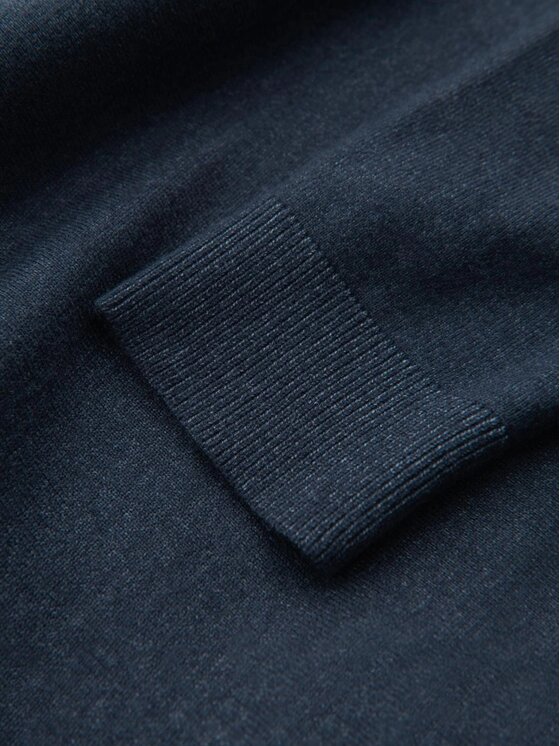 Ombre Ombre Sweter OM-SWTN-0127 Granatowy Regular Fit