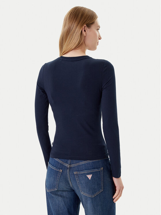 Guess Jeans Guess Jeans Blúz W4YI22 J1314 Sötétkék Regular Fit