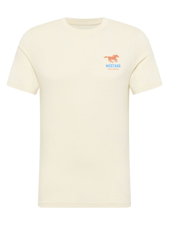 Mustang Mustang T-Shirt AUSTIN Beżowy Regular Fit