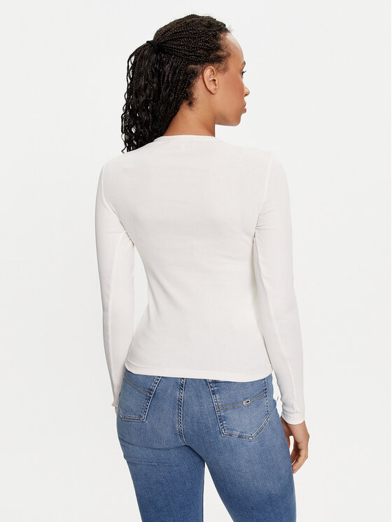 Tommy Jeans Tommy Jeans Majica Essential DW0DW17387 Écru Slim Fit