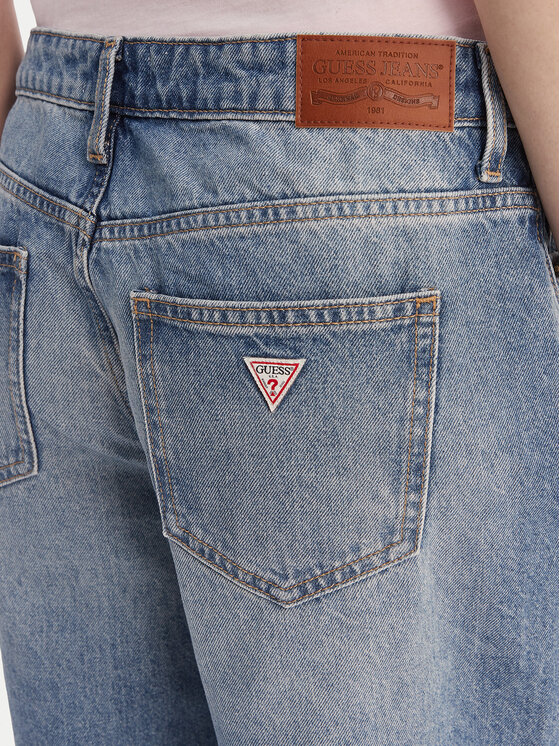 Guess Jeans Guess Jeans Pantaloni scurți de blugi W6GD1D D6363 Albastru Baggy Fit