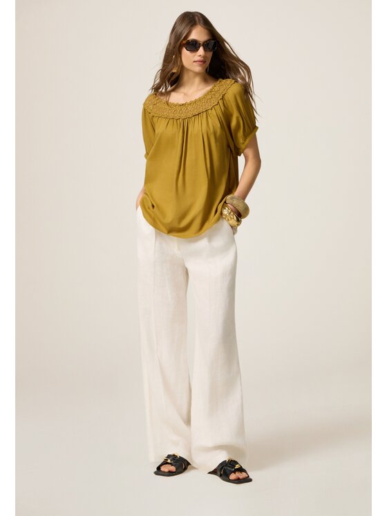 Oltre Oltre Blusa 2465J000696N015 Verde Baggy Fit