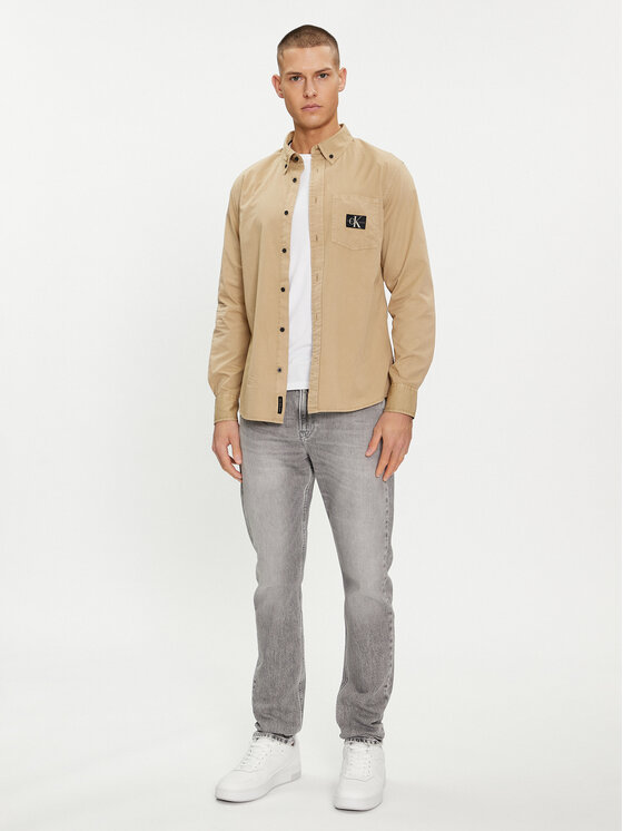 Calvin Klein Jeans Calvin Klein Jeans Πουκάμισο J30J325772 Μπεζ Regular Fit