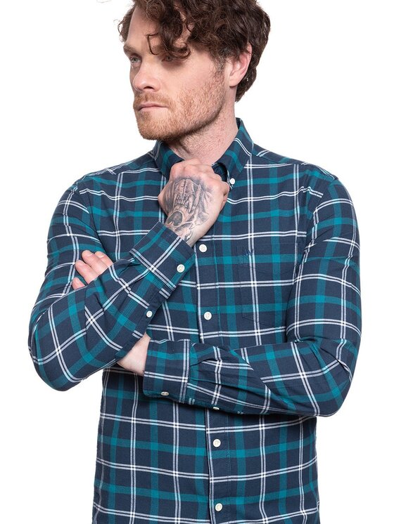 Wrangler Wrangler Camicia LS 1PKT BDOWN SHIRT Blu Regular Fit