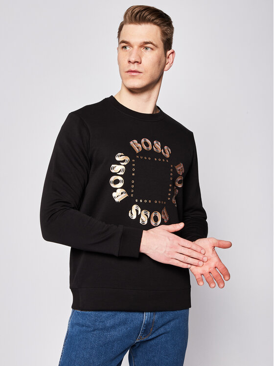 Boss Sweatshirt Salbo Circle 50426220 Noir Regular Fit Modivo