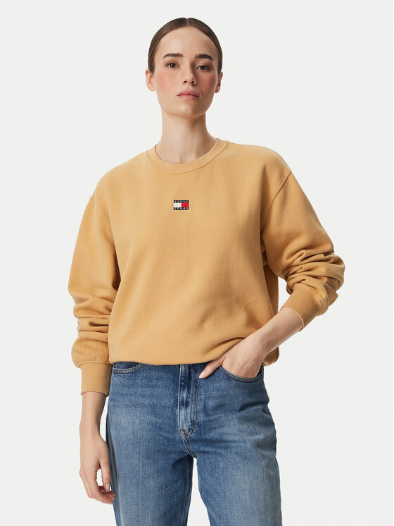 Tommy Jeans Tommy Jeans Felpa Badge DW0DW23297 Giallo Regular Fit