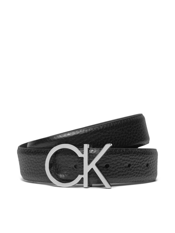 Curea de Damă Calvin Klein Ck Logo Belt 3.0 Pebble K60K611903 Negru