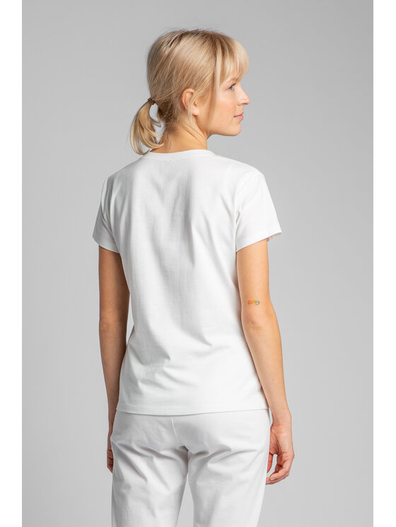 LaLupa LaLupa T-Shirt LA014 Biały Comfortable Fit