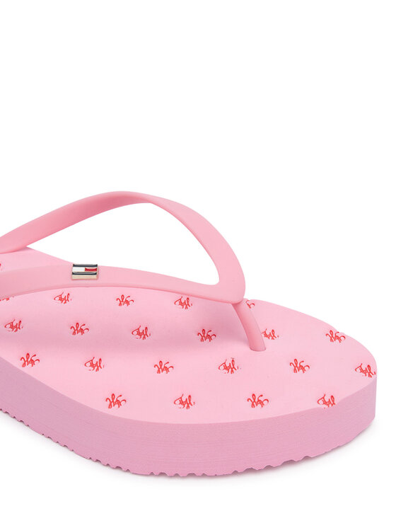 Tommy Hilfiger Tommy Hilfiger Infradito Repeat Logo Platform FW0FW09199 Rosa