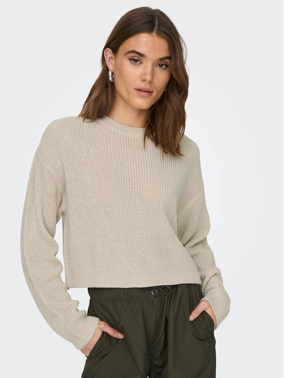 ONLY ONLY Kampsun Malavi 15284453 Beež Regular Fit
