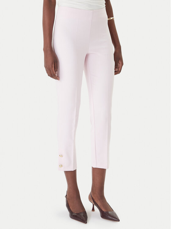 Rinascimento Rinascimento Kalhoty z materiálu CFC0128641003 Růžová Slim Fit