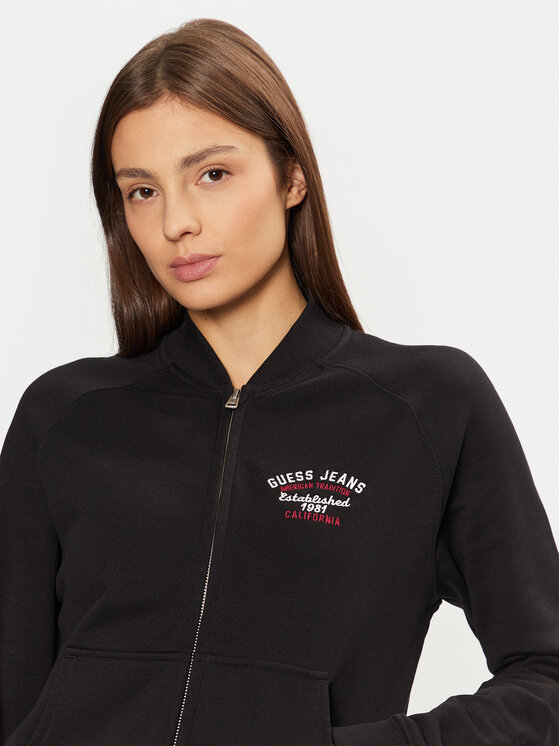Guess Jeans Guess Jeans Sweatshirt W5RQ22 K68I4 Schwarz Regular Fit
