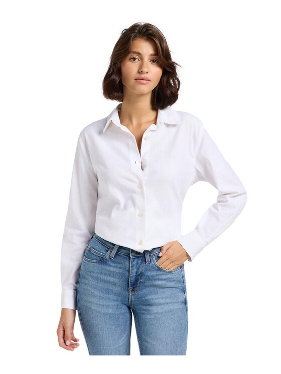 Lee Lee Camicia 112363627 Bianco Regular Fit