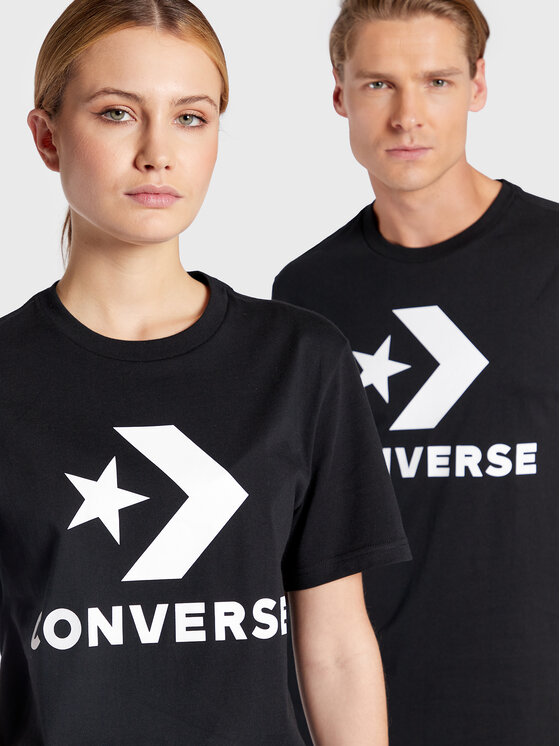 Converse Converse T-Shirt Unisex Star Chevron 10024067-A01 Czarny Regular Fit