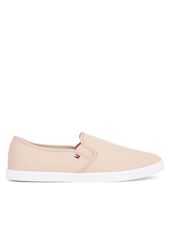 Teniși Tommy Hilfiger Canvas Slip-On Sneaker FW0FW07806 Bej