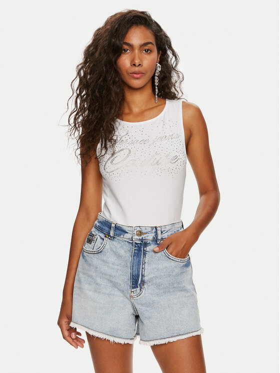 Versace Jeans Couture Body 76HAM6A4 Alb Slim Fit