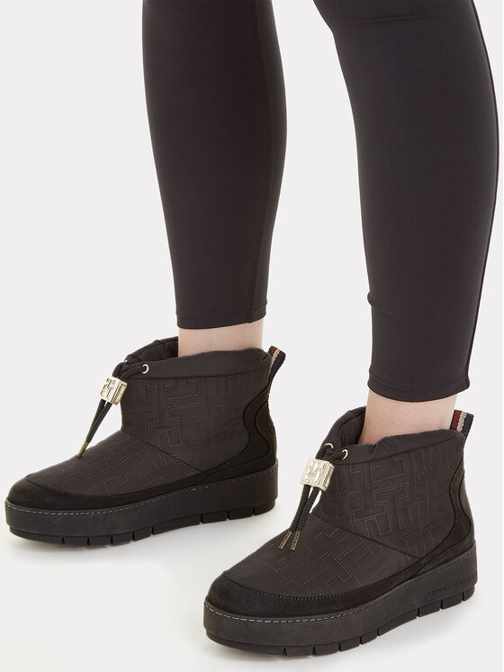 Tommy Hilfiger Tommy Hilfiger Μπότες Χιονιού Tommy Monogram Snowboot FW0FW07637 Μαύρο