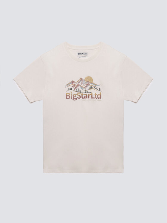 BIG STAR BIG STAR T-Shirt MIFER Kremowy Basic Fit