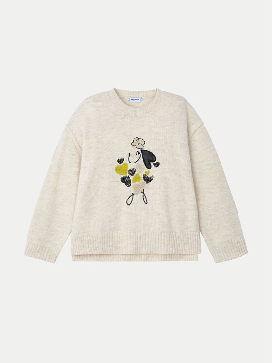 Mayoral Mayoral Sweter 4359 Beżowy Regular Fit