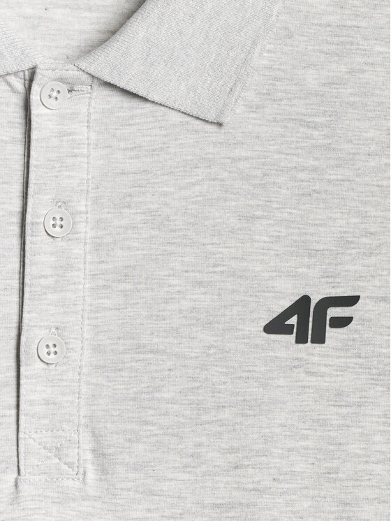 4F 4F Polo NOS Szary jasny Regular Fit
