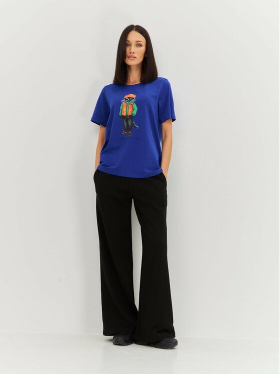 CAT by maniita lacitta CAT by maniita lacitta T-Shirt Printed T-shirt Niebieski Regular Fit