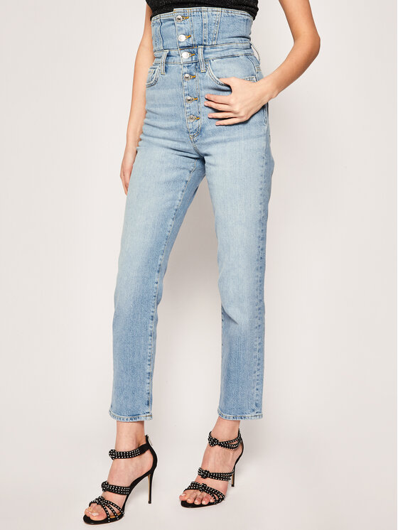 Guess Guess Slim Fit traperice Girl Pin Up W02A06 D3LD2 Plava Slim Fit