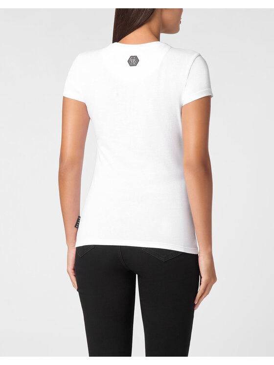 PHILIPP PLEIN PHILIPP PLEIN T-shirt 20285 Bianco Skin Tight Fit