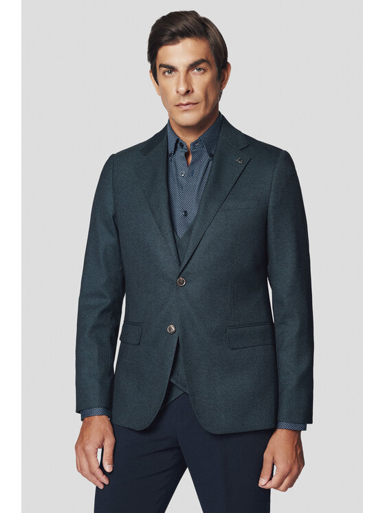 Lancerto Lancerto Marynarka Loiano MA131224000008 Zielony Slim Fit