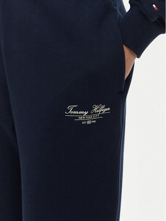Tommy Hilfiger Tommy Hilfiger Spodnie dresowe WW0WW45576 Granatowy Regular Fit