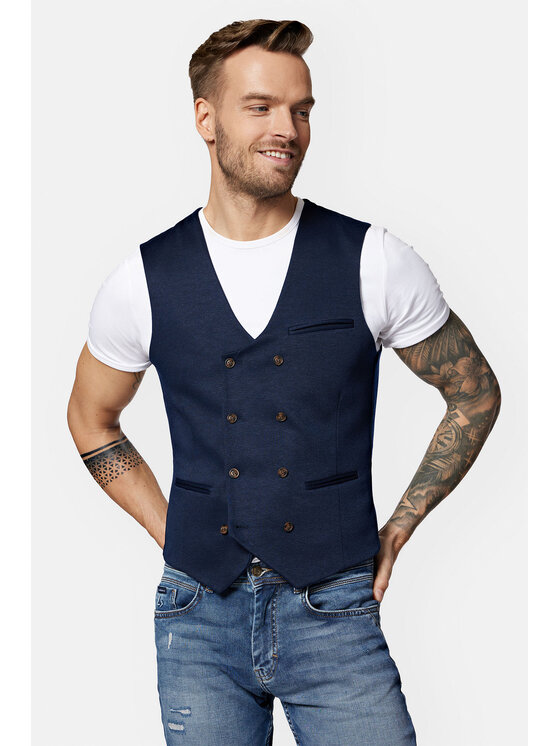 Lancerto Lancerto Kamizelka Ardales KA131123000017 Granatowy Slim Fit