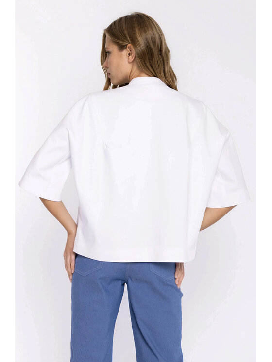 NIFE NIFE Sako Z101 Bílá Modern Relaxed Fit