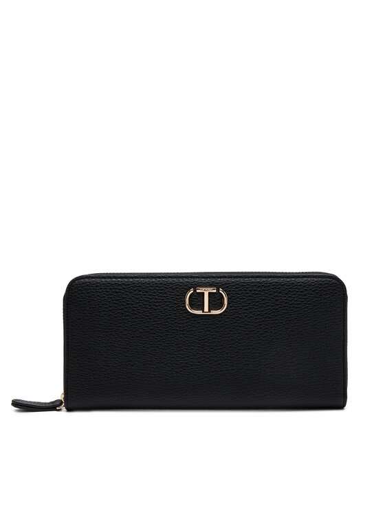 TWINSET Große Damen Geldbörse 251TD8064 Schwarz, Größe 00