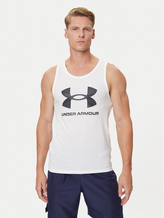 Under Armour Under Armour Tank top Ua Sportstyle Logo Tank 1382883-100 Bijela Loose Fit