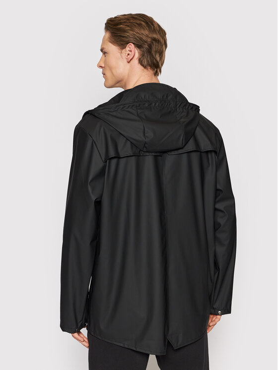 Rains Rains Kurtka przeciwdeszczowa Unisex 12010 Czarny Regular Fit